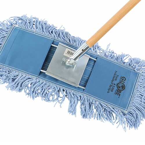 Pro-Stat® Blue Slip-On Dust Mop Head - 36"L X 5"W / Blue - Image 4