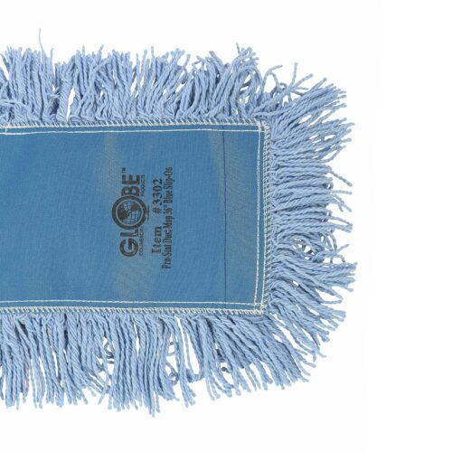 Pro-Stat® Blue Slip-On Dust Mop Head - 36"L X 5"W / Blue - Image 3