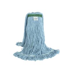 Syn-Pro® Synthetic Narrow Band Wet Blue Looped End Mop - 32 Oz / Blue