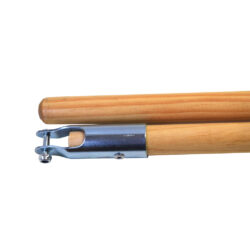 60 Inch Breakaway Dust Mop Handle - 60"L Wood Handle / Silver Tip