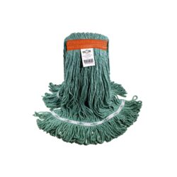 Syn-Pro® Synthetic Narrow Band Wet Green Looped End Mop - 20 Oz / Green