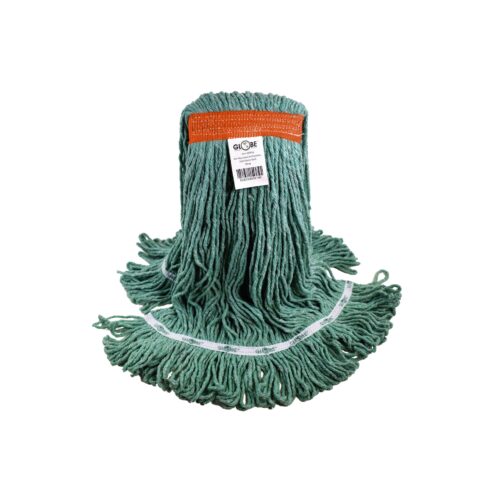 Syn-Pro® Synthetic Narrow Band Wet Green Looped End Mop - 20 Oz / Green