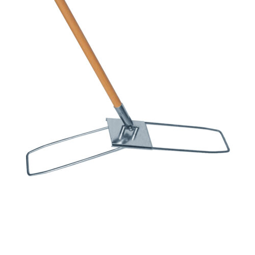 60 Inch Breakaway Dust Mop Handle - 60"L Wood Handle / Silver Tip - Image 2