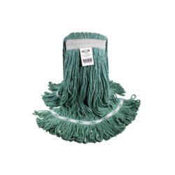 Syn-Pro® Synthetic Narrow Band Wet Green Looped End Mop - 12 Oz / Green