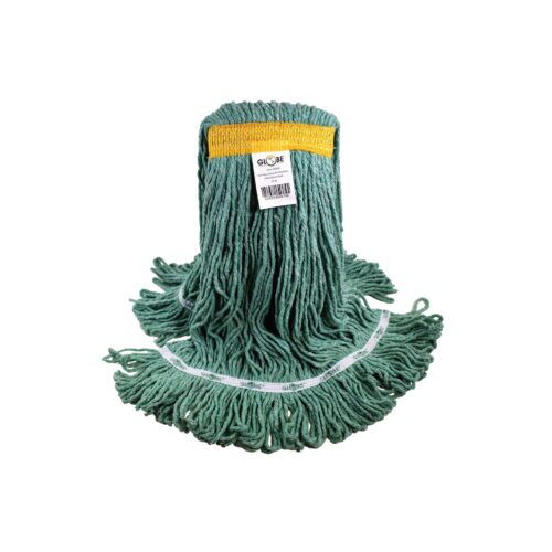 Syn-Pro® Synthetic Narrow Band Wet Green Looped End Mop - 24 Oz / Green