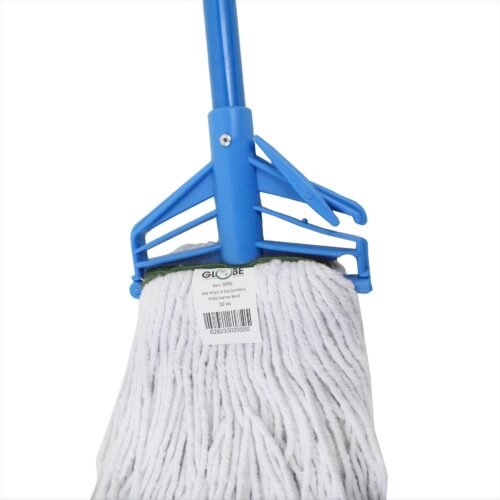 Syn-Pro® Synthetic Narrow Band Wet White Cut End Mop - 24 Oz / White - Image 3