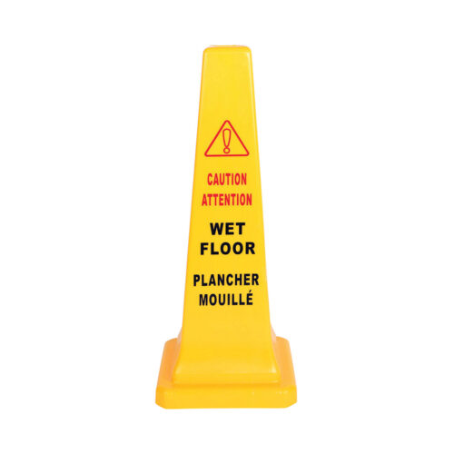 Safety Cone English-French - Small/ 26"H / Yellow - Image 4