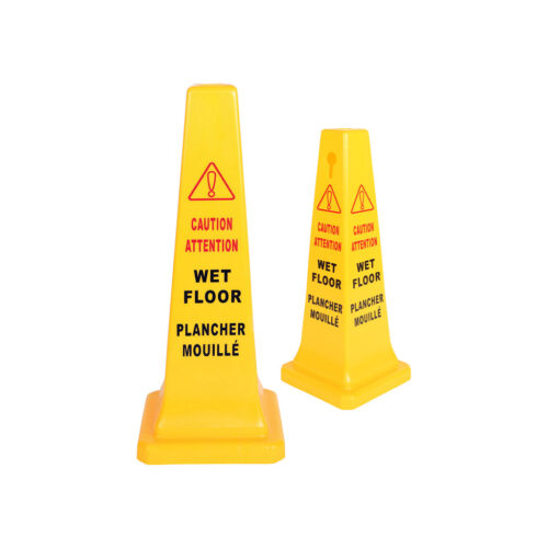 Safety Cone English-French - Small/ 26"H / Yellow - Image 2